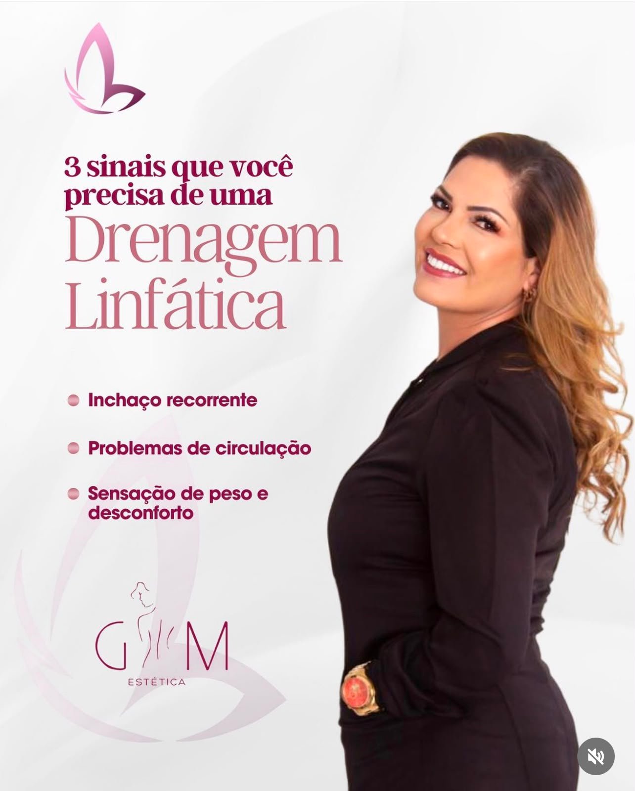 Sessão de drenagem linfática corporal na GM Estética