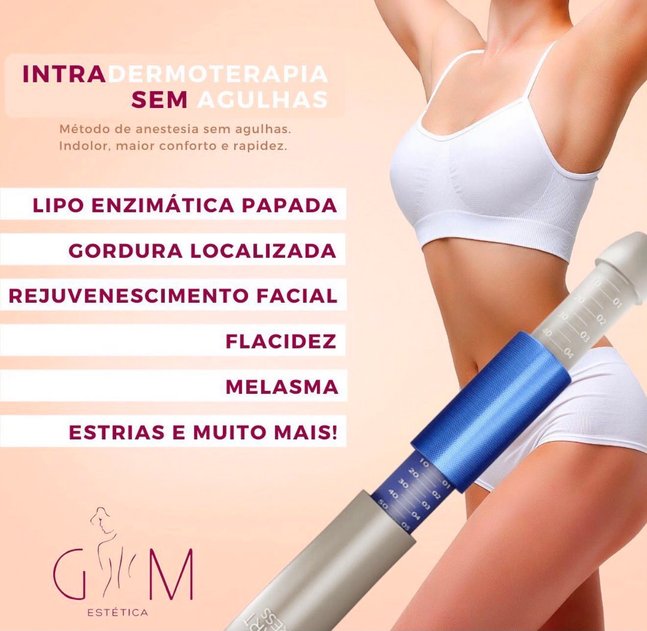 Intradermoterapia sem agulhas para tratamento de papada